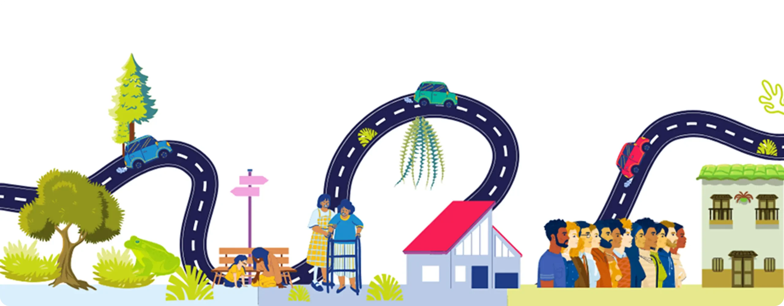 Fondo ilustrativo de representación de una ciudad